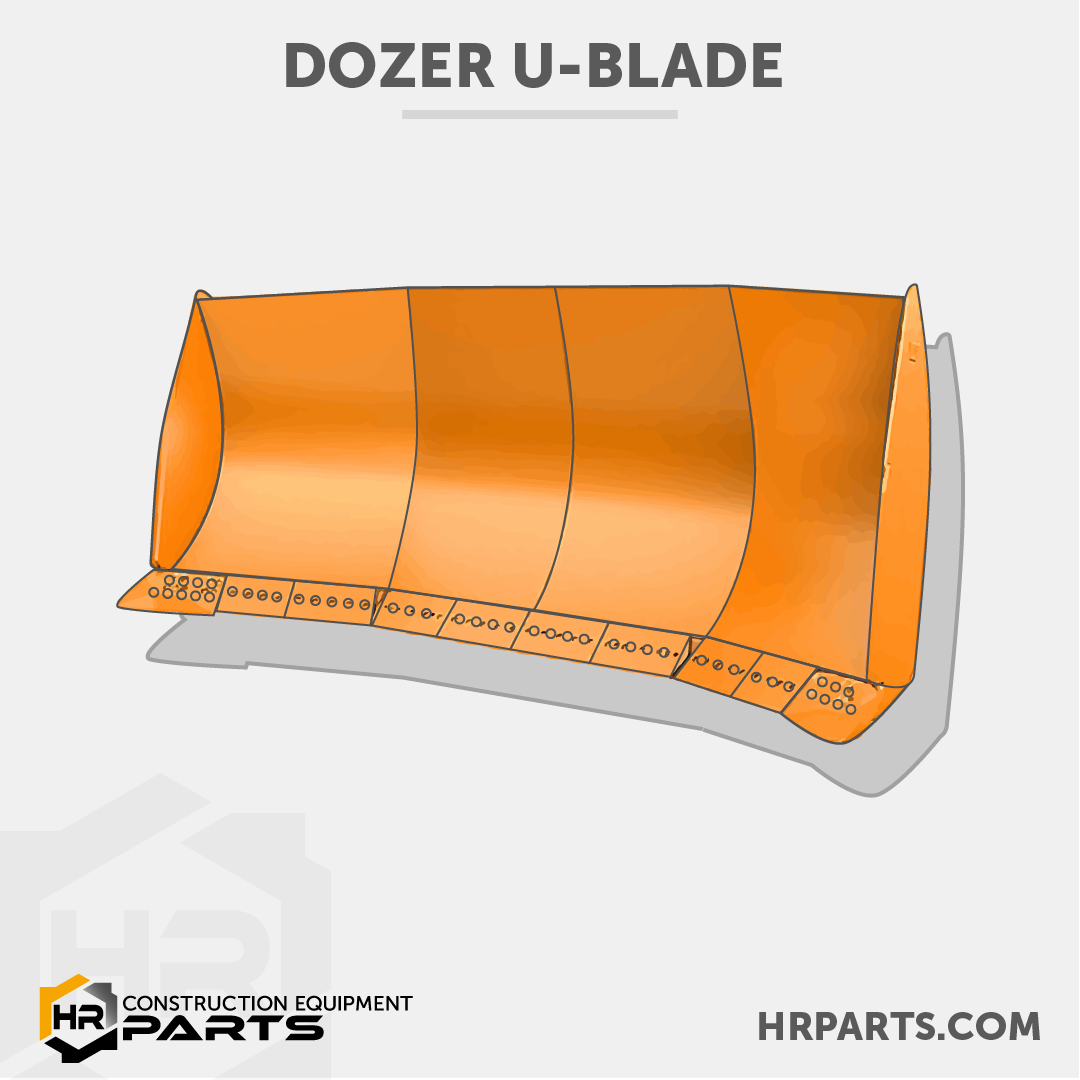 An illustration shows a U-Blade for a bulldozer.