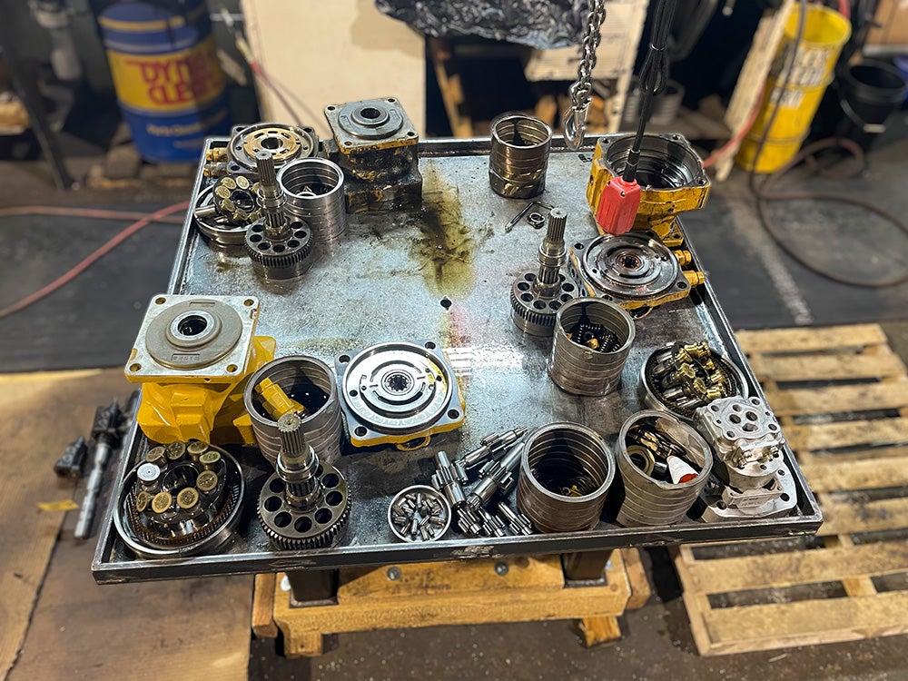 swing motors disassembled