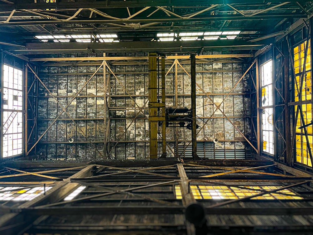 old equipment in warehouse