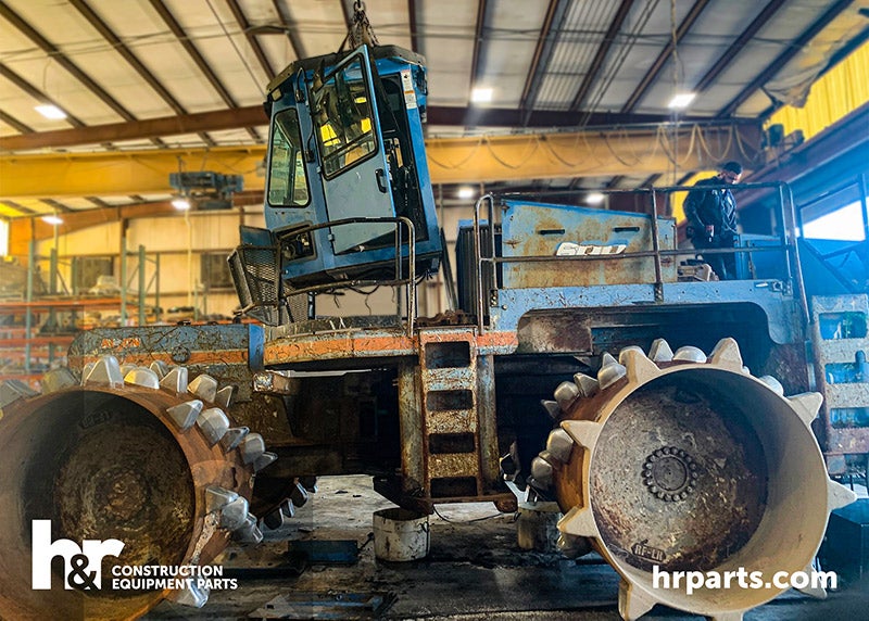 An Aljon 600 compactor in our salvage yard.