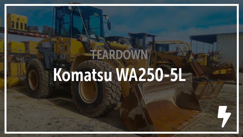 Salvaged Komatsu WA250-5L Wheel Loader. See the Parts.