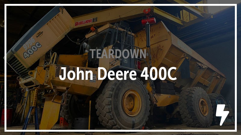 Salvaged John Deere 400C Articulated Truck. See the Parts and the Pictures.