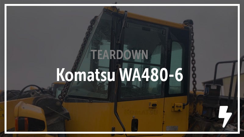 Salvaged Komatsu WA480-6 Wheel Loader. See the Parts.