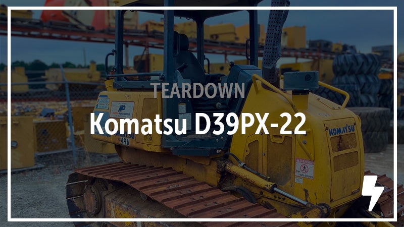 Komatsu D39PX-22 Excavator Salvaged. See the Parts.