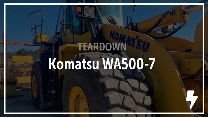 Komatsu WA500-7 Wheel Loader Salvaged. See the Parts.