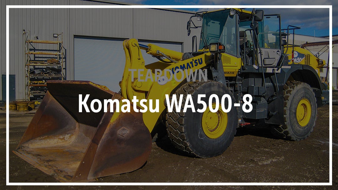 Komatsu WA500-8 Wheel Loader Salvaged. See the Parts.