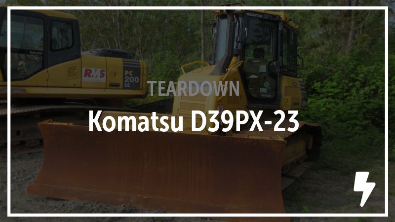 Komatsu D39PX-23 Crawler Tractor Salvaged. See the Pictures and the Parts.