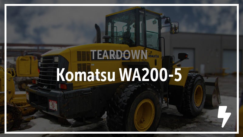 Salvaged Komatsu WA200-5 Wheel Loader. See the Parts.