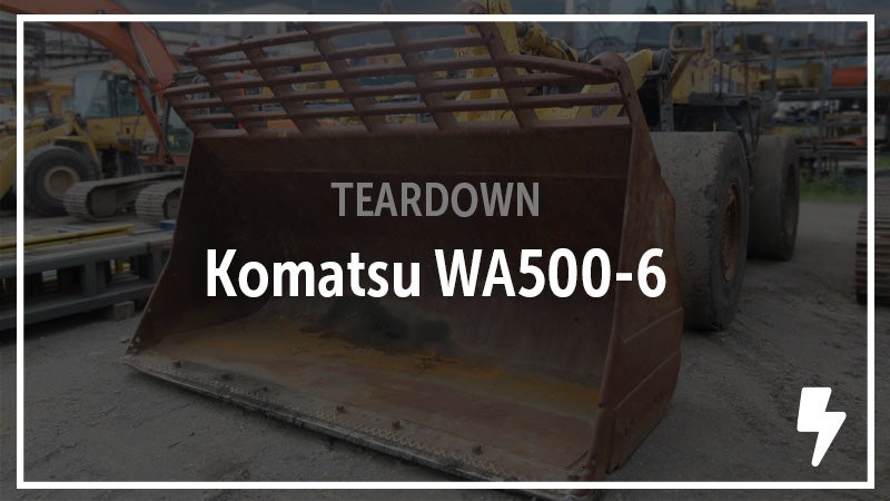 Salvaged Komatsu WA500-6 Wheel Loader. See the Parts.