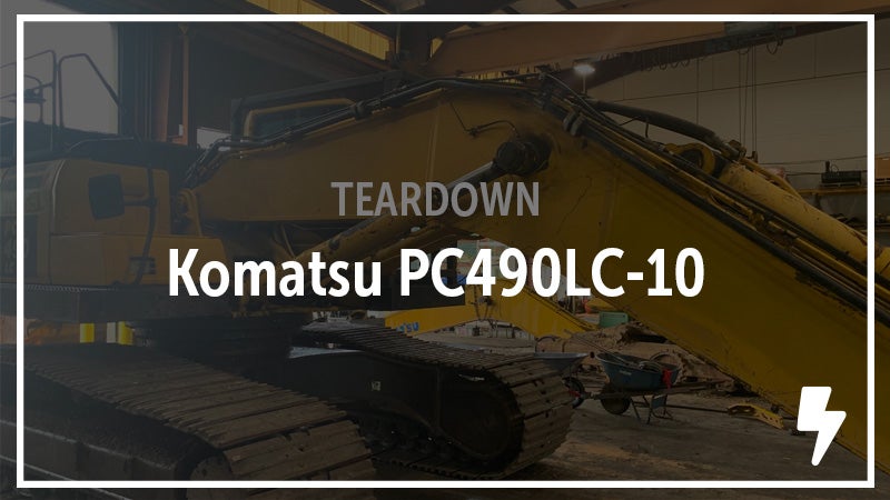 Salvaged Komatsu PC490LC-10 Excavator. See the Parts.
